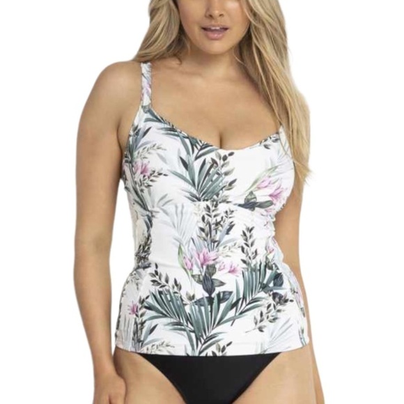 NWT Azura Australia Sofia DD/E Underwire Singlet Tropical Swimsuit Tankini - Picture 1 of 7